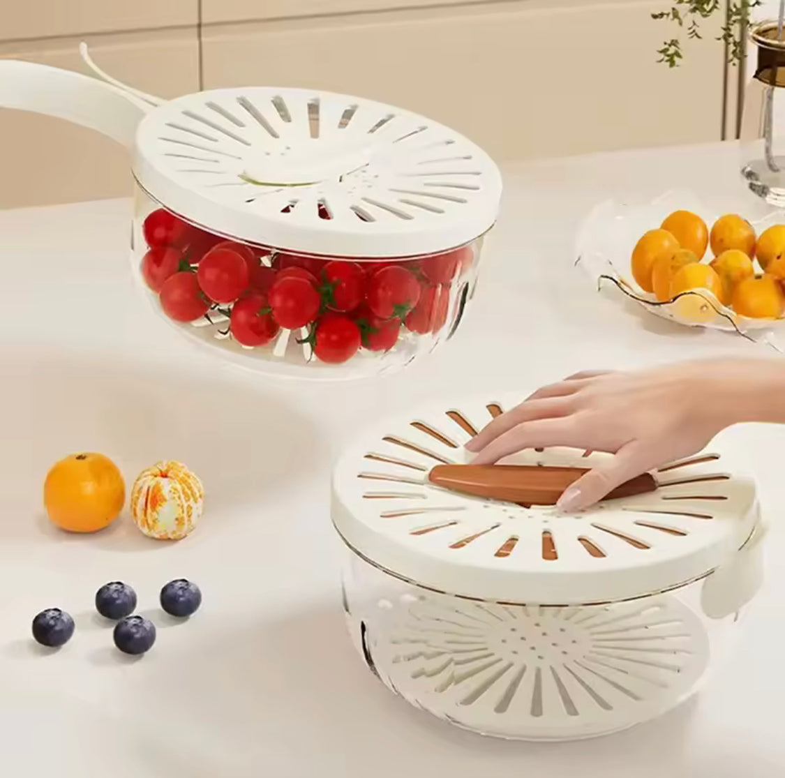 3 in 1 Drain Basket Storage Box