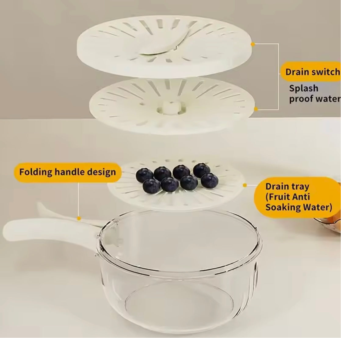 3 in 1 Drain Basket Storage Box
