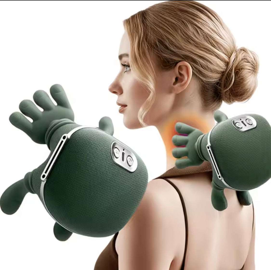 Heated Pillow Neck And Back Massager, Bionic Neck Shoulder Massager