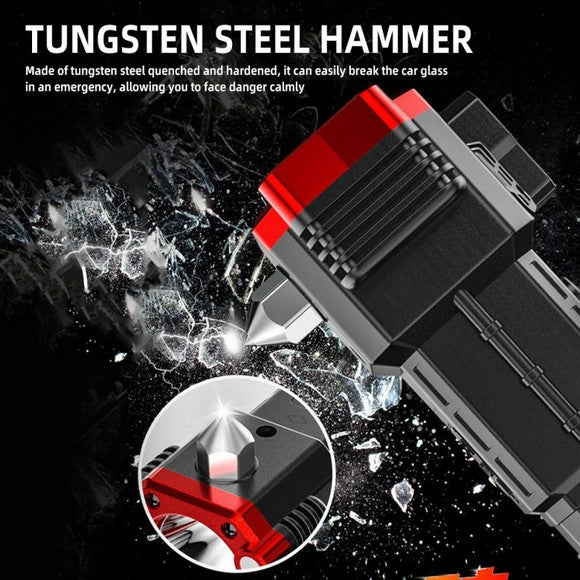 Multi-Function Emergency Hammer Flashlight