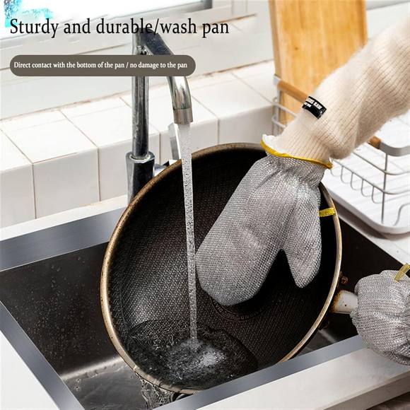 Steel Wire Dish Cleaning Gloves (Pair)