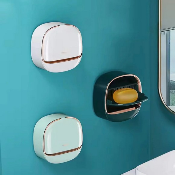 Wall Mounted Soap Box With Flip Cover