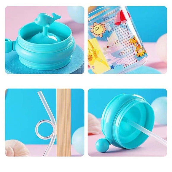 Whale Water Bottle With Straw