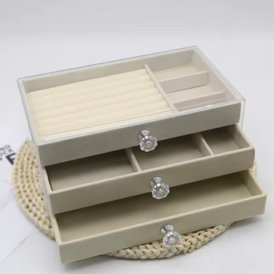 Acrylic 3 Drawer Jewelry Organizer For Earings and Bracelets