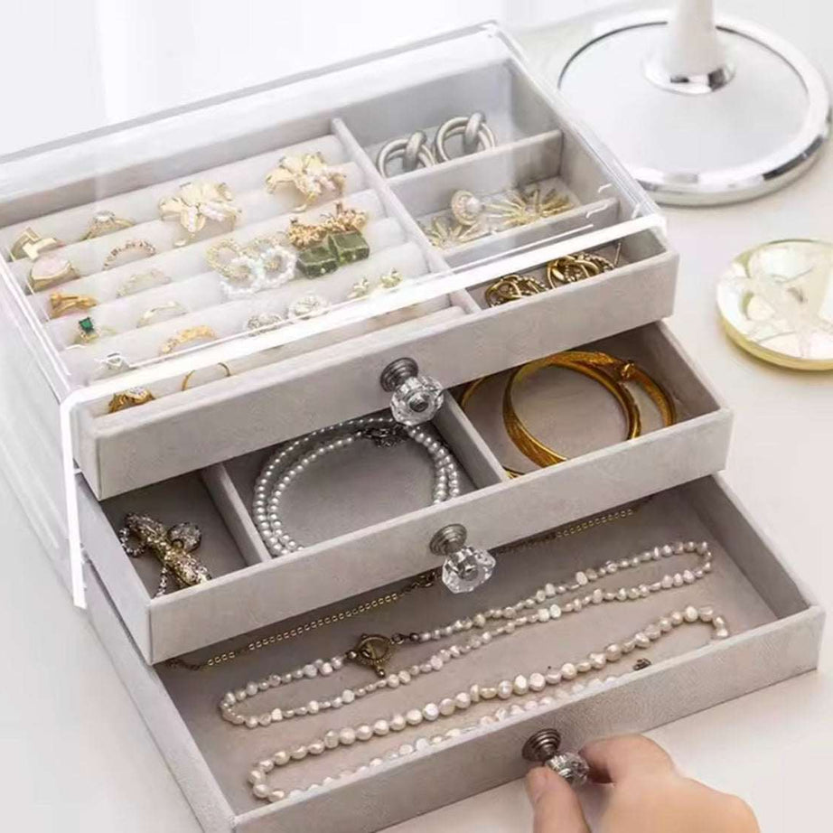 Acrylic 3 Drawer Jewelry Organizer For Earings and Bracelets