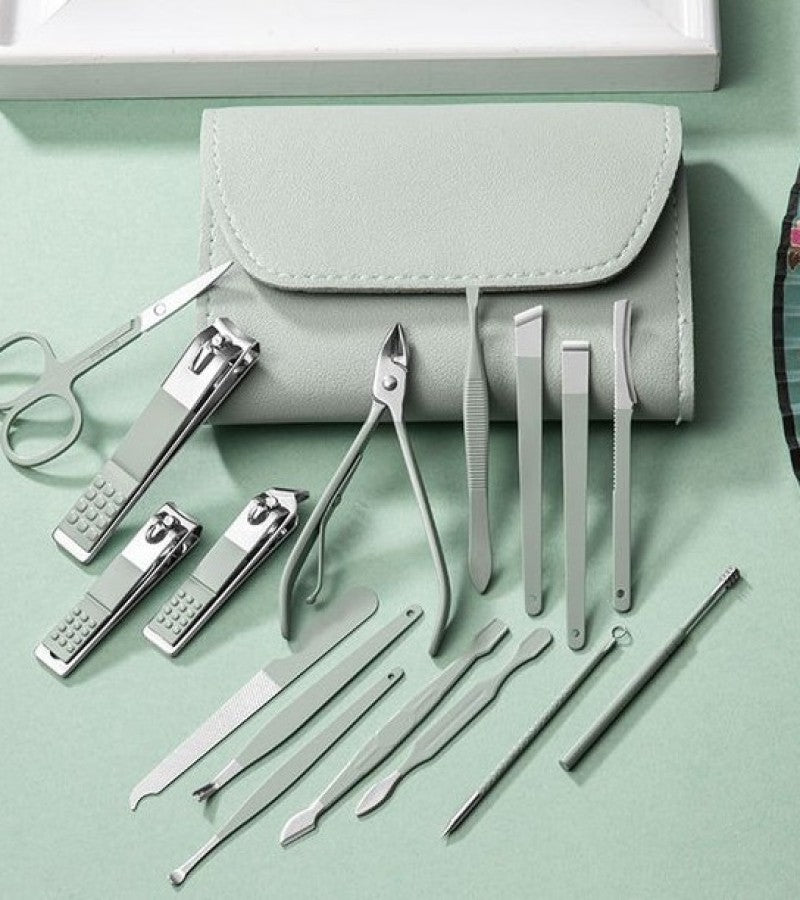 16 PCs Nail Clipper Manicure & Pedicure Kit