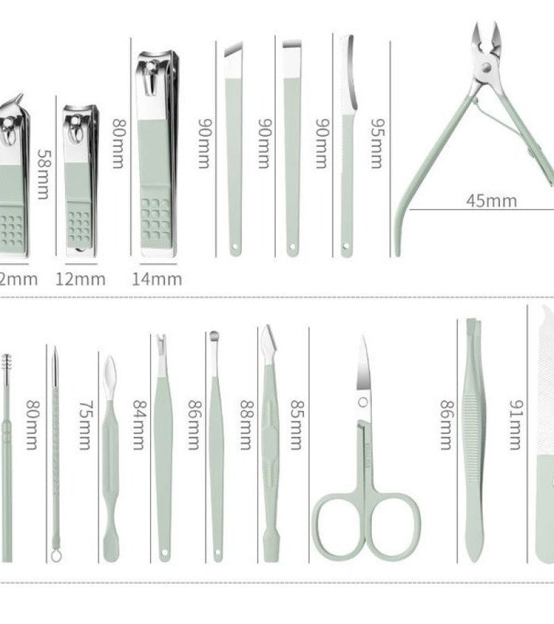 16 PCs Nail Clipper Manicure & Pedicure Kit