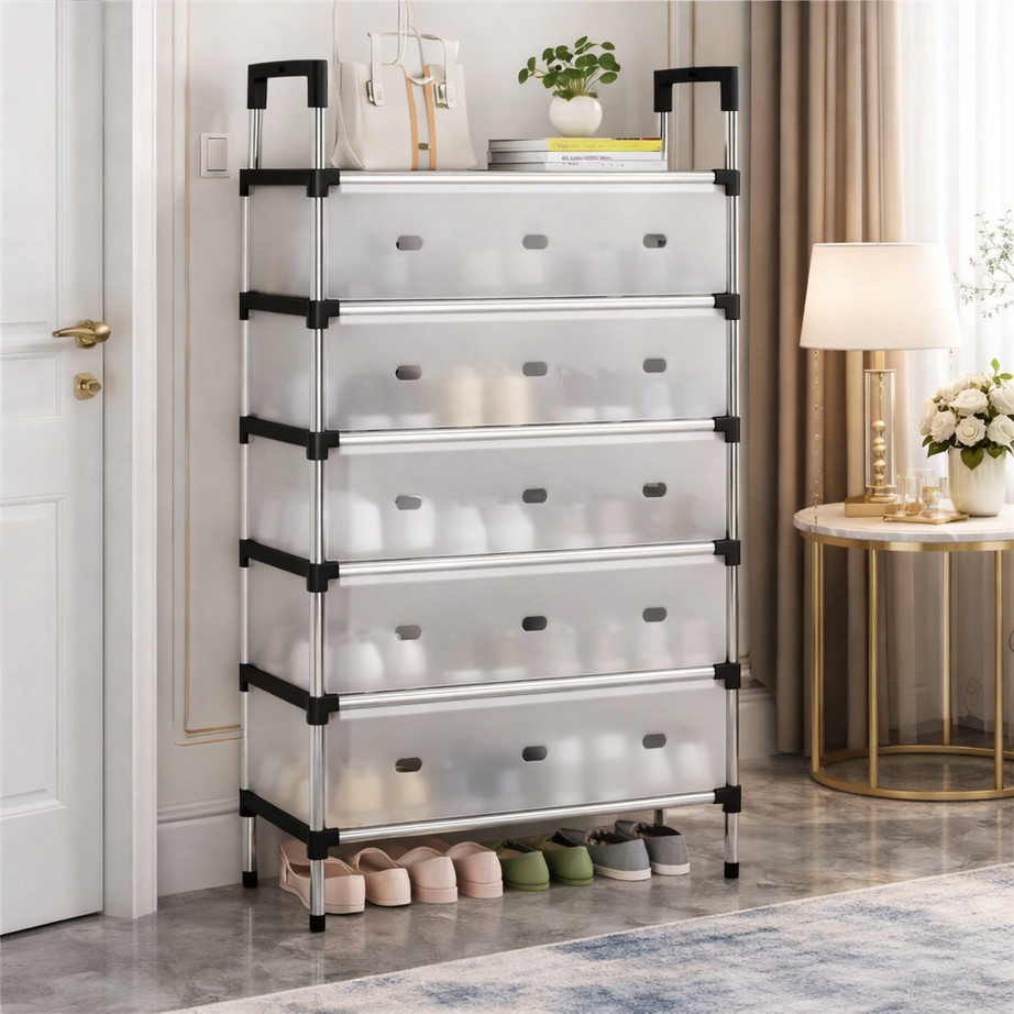 Multilayer Dustproof Shoes Rack – Spacious & Durable Organizer