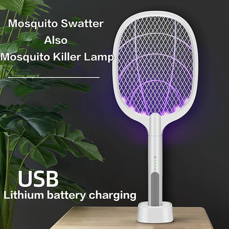 2 in 1 Electric Portable Mosquito Swatter Rechargeable
