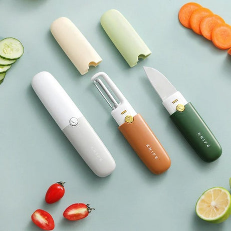 2 in 1 Peeler with Knife Stainless Steel