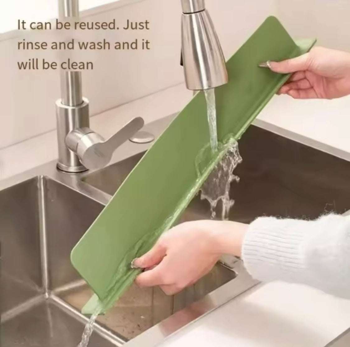 Silicone Sink Splash Guard with Suction Cup
