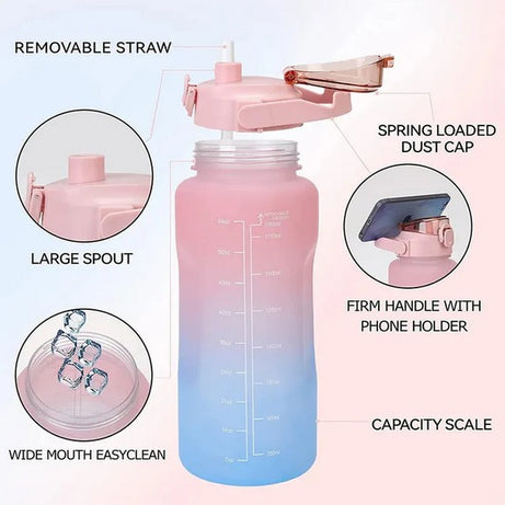 3 Pcs Motivational Water Bottle Set - Random