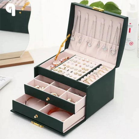 3 Tier Lockable Jewellery Organizer