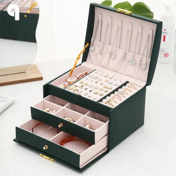 3 Tier Lockable Jewellery Organizer