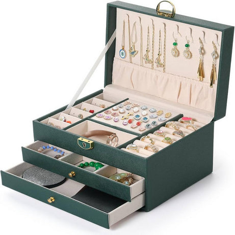 3 Tier Lockable Jewellery Organizer