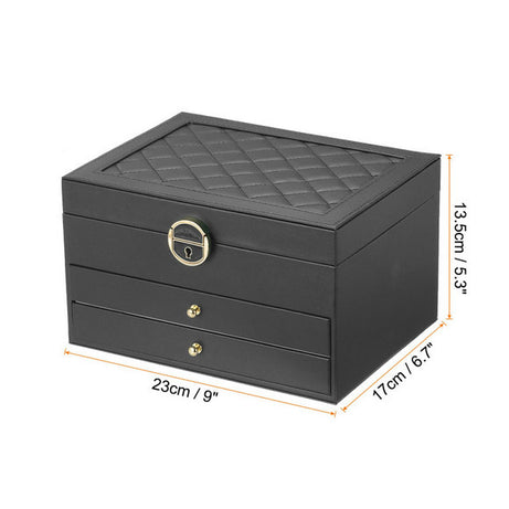 3 Tier Lockable Jewellery Organizer