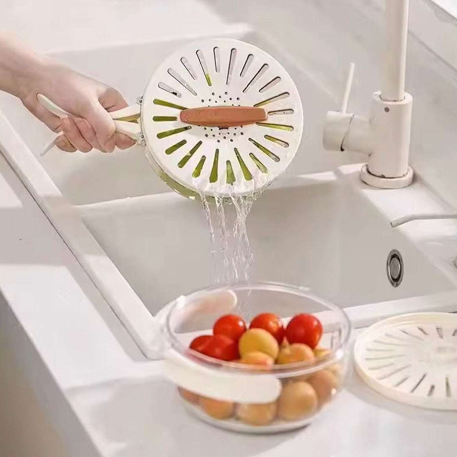3 in 1 Drain Basket Storage Box