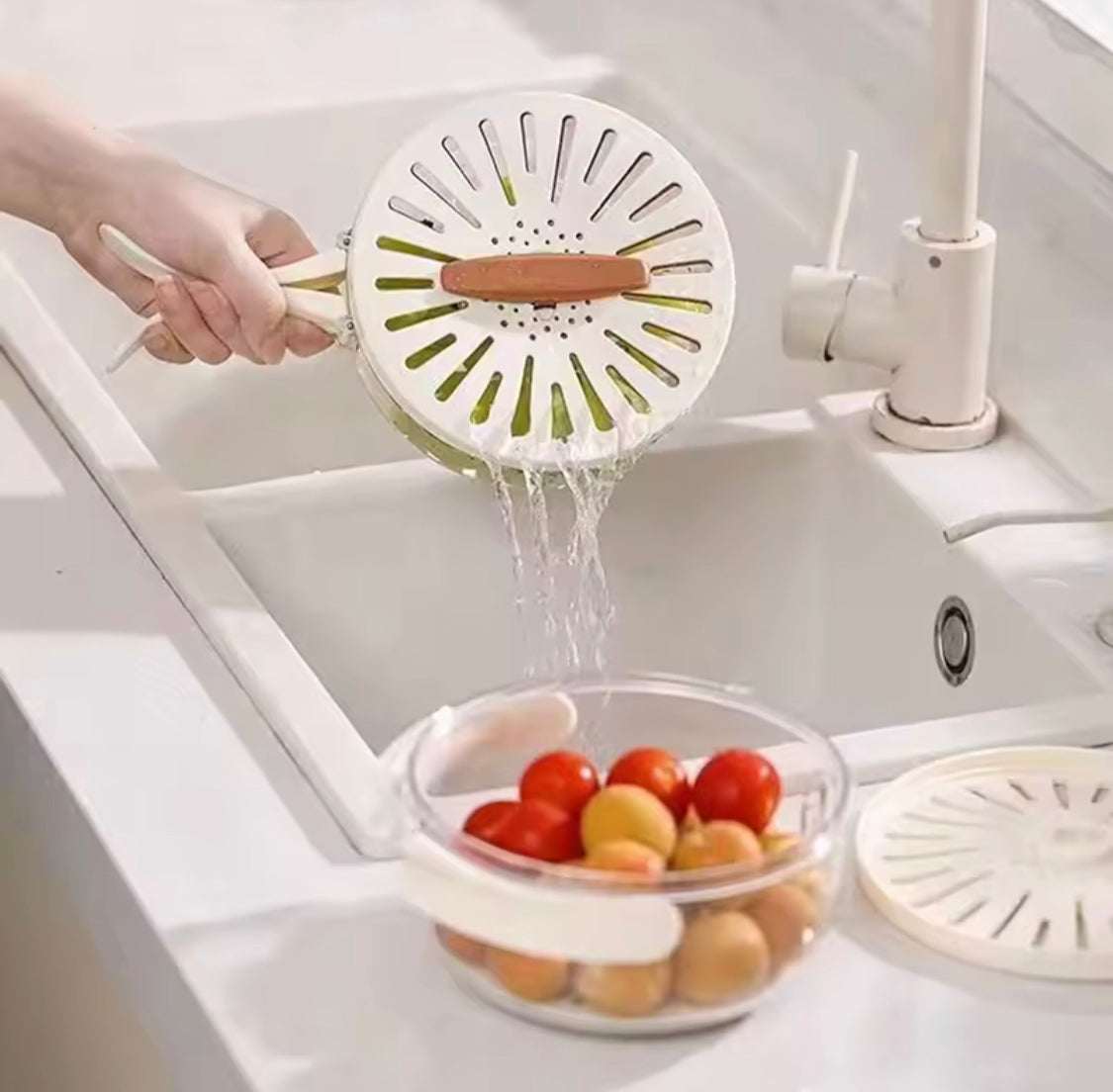 3 in 1 Drain Basket Storage Box