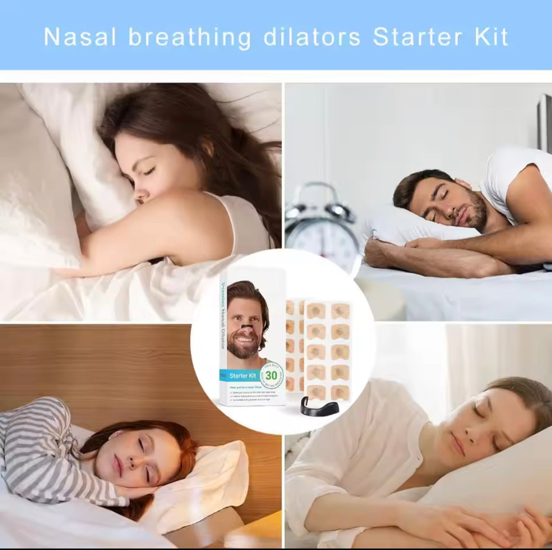 Magnetic Anti Snore Nose Clip, Nasal Breathing Dilators Starter Kit