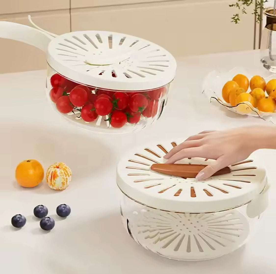 3 in 1 Drain Basket Storage Box