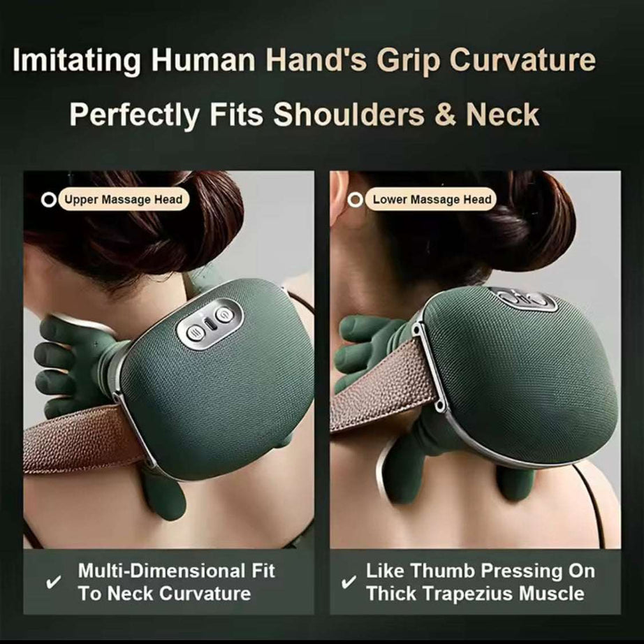 Heated Pillow Neck And Back Massager, Bionic Neck Shoulder Massager