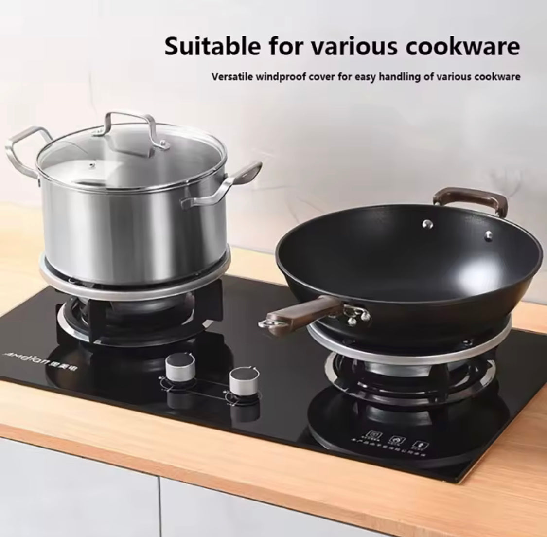 Universal Fire Gas Stove Cover, Energy Saving Wind Shield