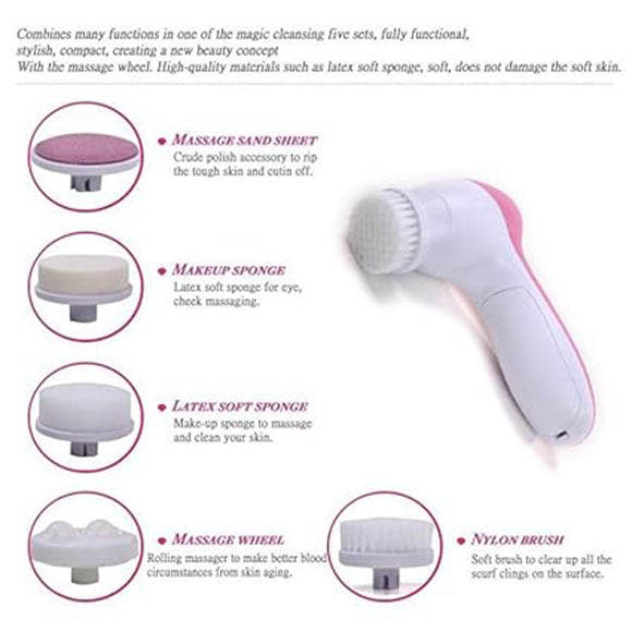 5 In 1 Face Massager Facial Cleanser Skin Care Treatment