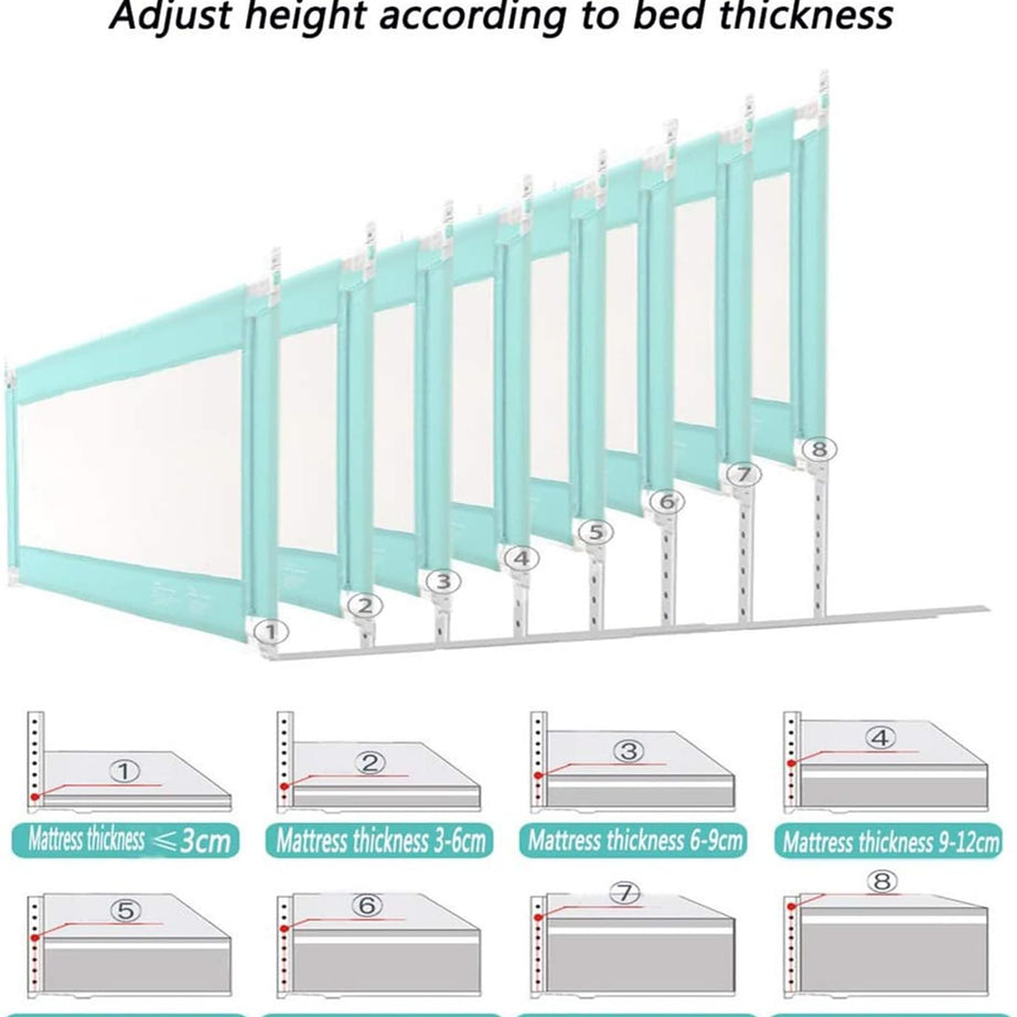 Adjustable Foldable Baby Bed Rail Guard (1 Piece)