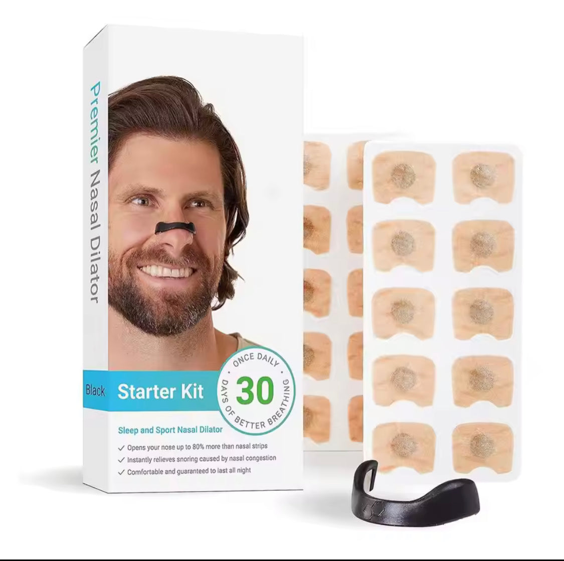 Magnetic Anti Snore Nose Clip, Nasal Breathing Dilators Starter Kit