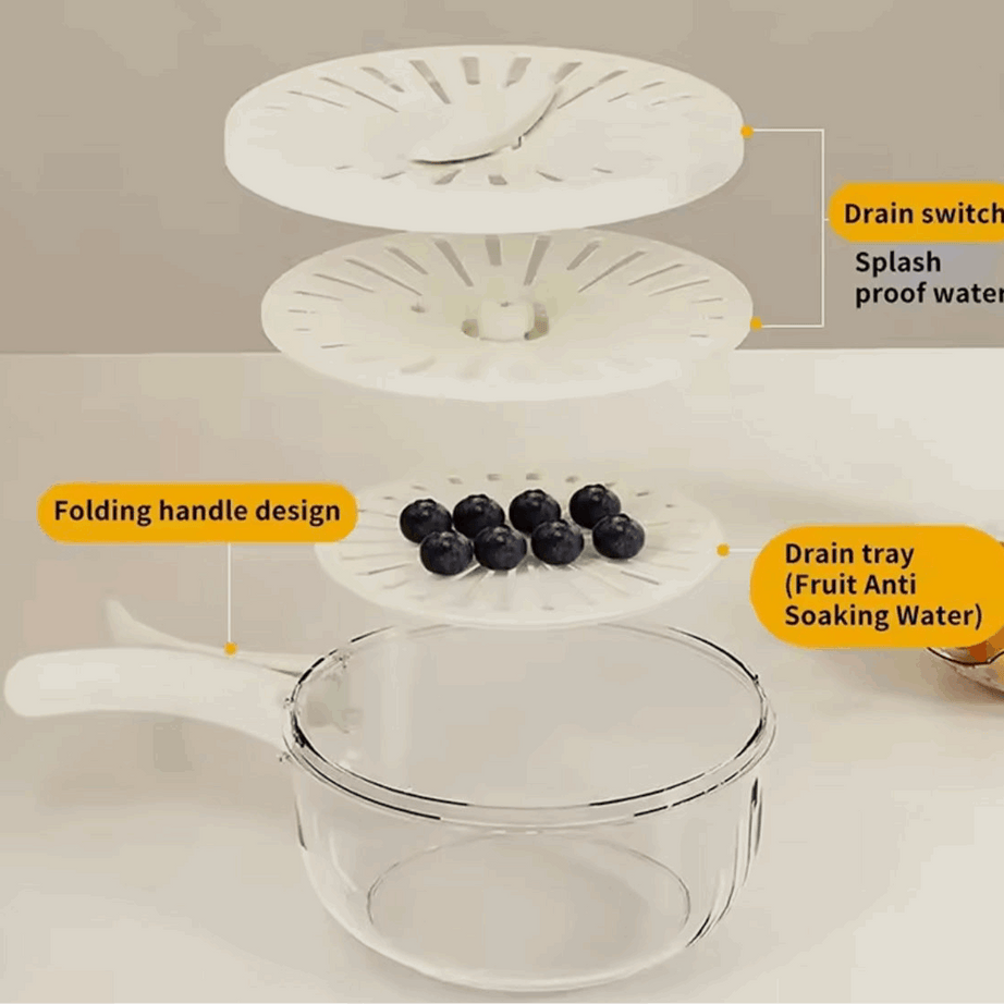 3 in 1 Drain Basket Storage Box