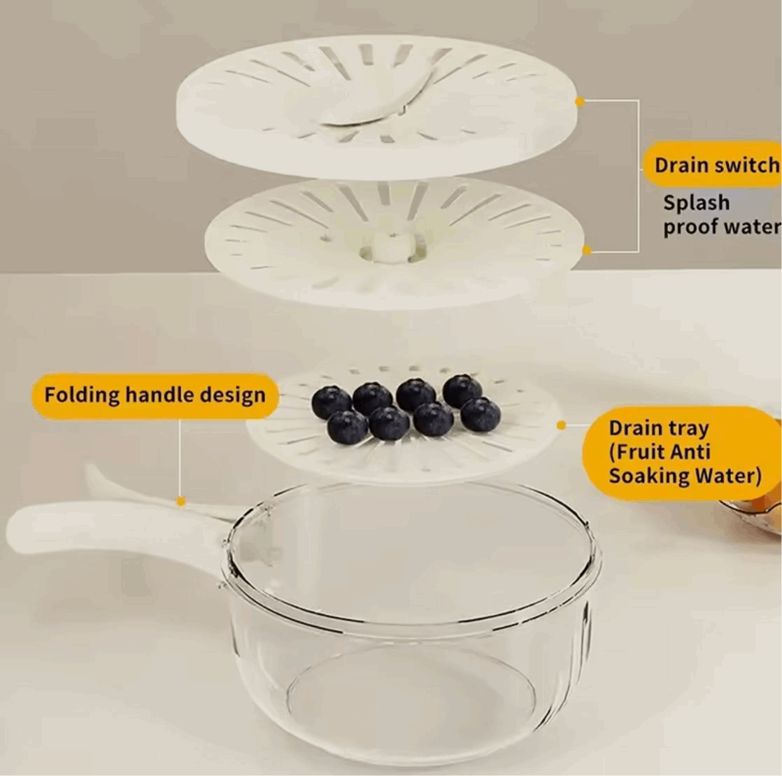 3 in 1 Drain Basket Storage Box