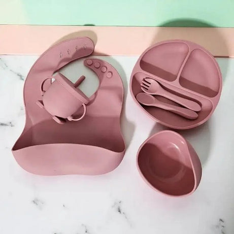 6pcs Silicone Baby Cutlery Feeding Set