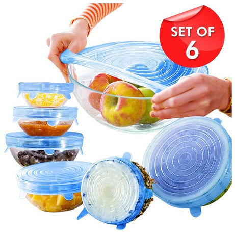 6pcs Silicone Stretch Lids
