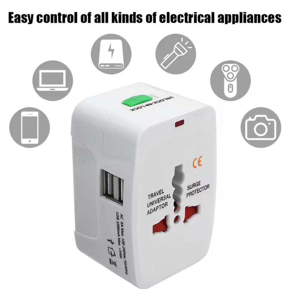 Multifunctional Electric Adapter, All In One Travel Adapter, World Travel Power Adapter