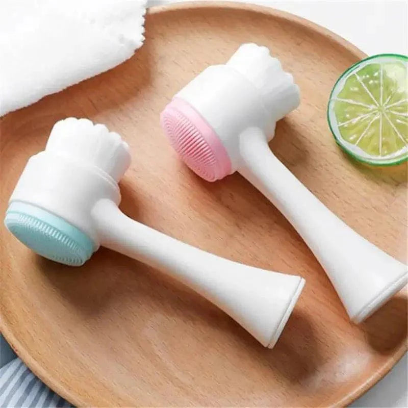 Double Sided Silicone Facial Cleanser Brush for Deep Cleansing and Exfoliation