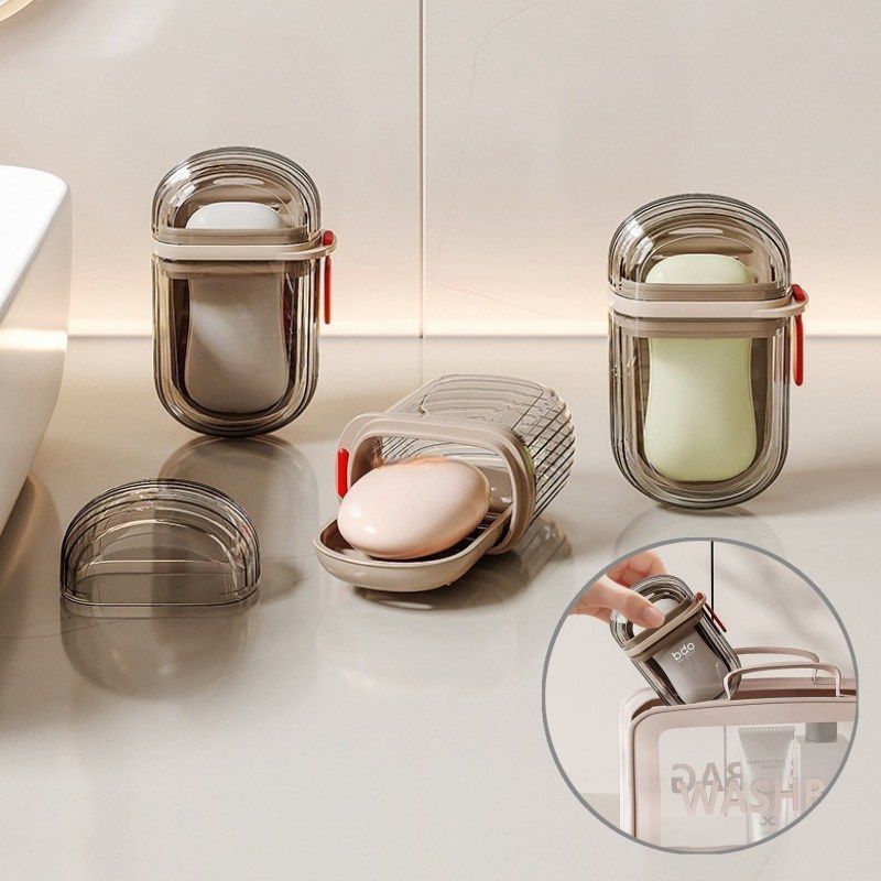 Portable Travel Soap Dish With Drain Water