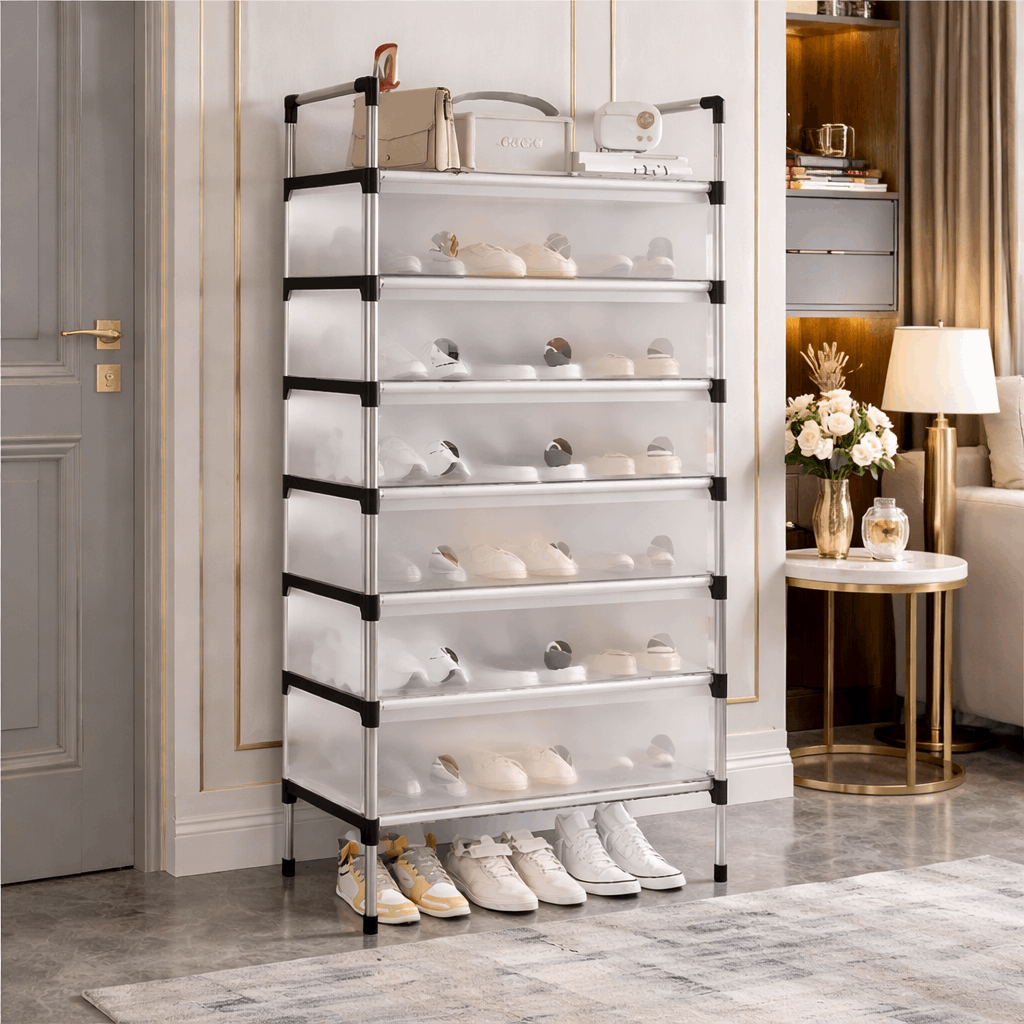 Multilayer Dustproof Shoes Rack – Spacious & Durable Organizer