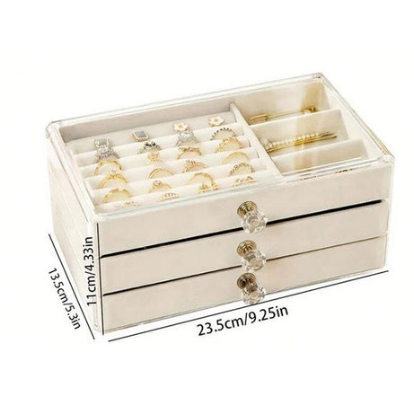 Acrylic 3 Drawer Jewelry Organizer