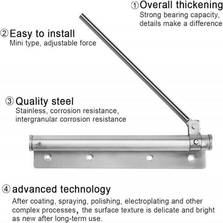 Adjustable Aluminum Alloy Automatic Door Closer