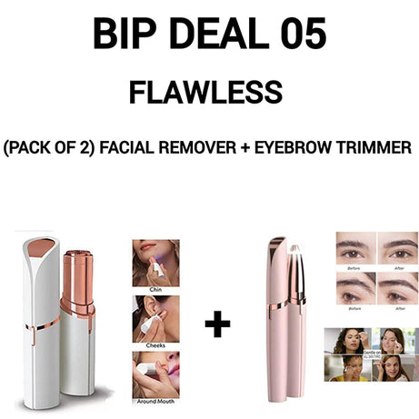 BIP DEAL 05 (Pack of 2) Facial remover + Eyebrow Trimmer