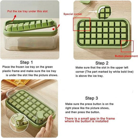 Button Press Ice Cube Tray, 31 Grids