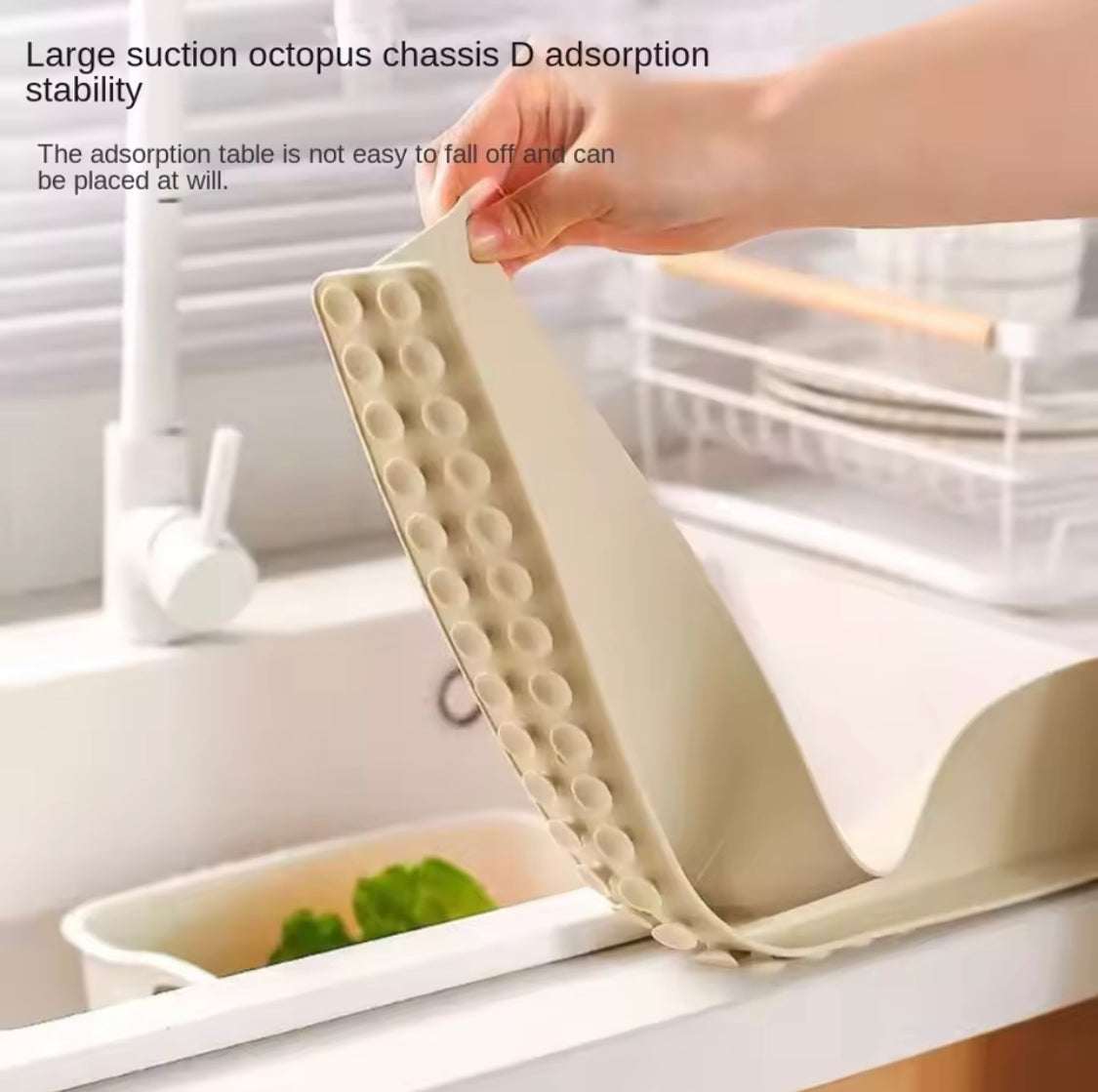Silicone Sink Splash Guard with Suction Cup