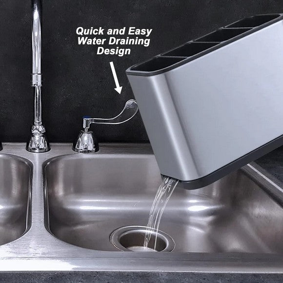 Cutlery Holder With Drainer