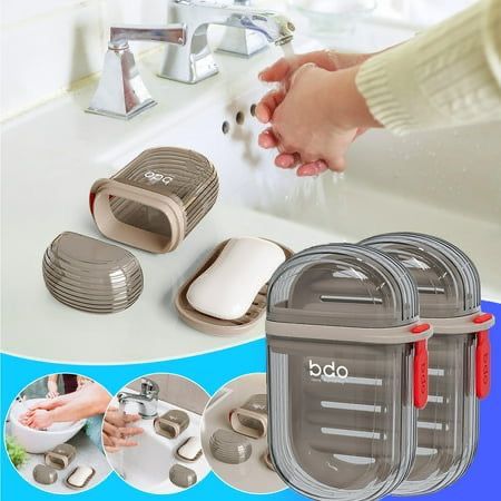 Portable Travel Soap Dish With Drain Water