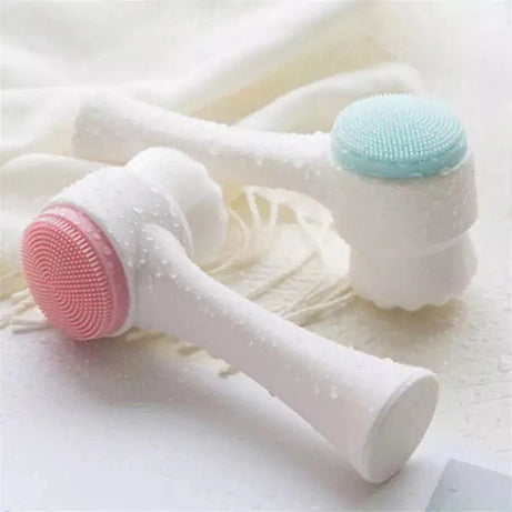 Double Sided Silicone Facial Cleanser Brush for Deep Cleansing and Exfoliation