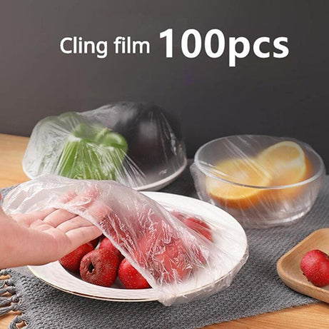 Disposable Plastic Food Cover (100Pcs)