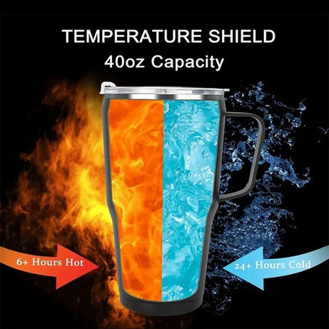 Double Wall Vacuum Tumbler with Lid Straw