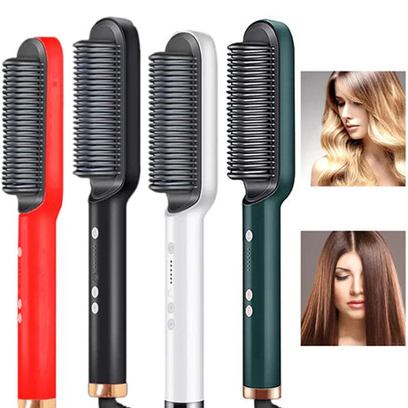 Electric Hair Straightener Brush Comb