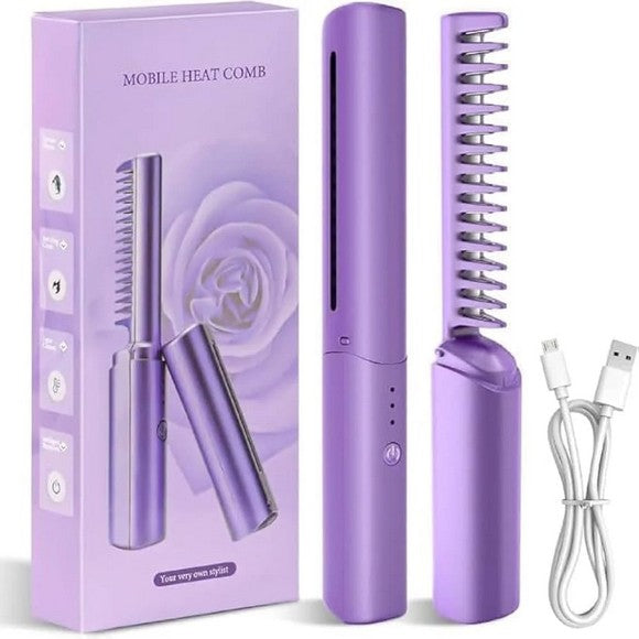 Electric Hot Comb – 3 Temps Hair Straightener Brush