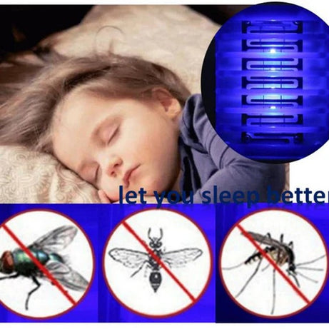 Electric Mosquito Killer Lamp Insect Bug Zapper Night Light LED Repellent Trap